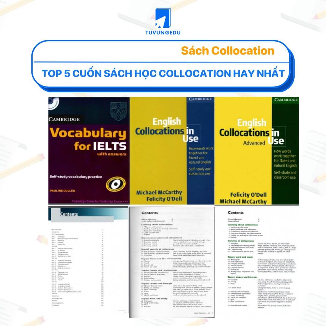 Top 5 cuốn sách học collocation hay, chất lượng nhất