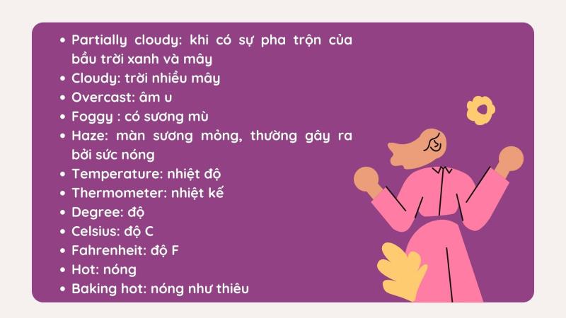 50+ từ vựng về thời tiết thông dụng nhất